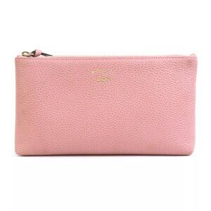Auth GUCCI Swing Pouch Multicase Pink Beige Leather